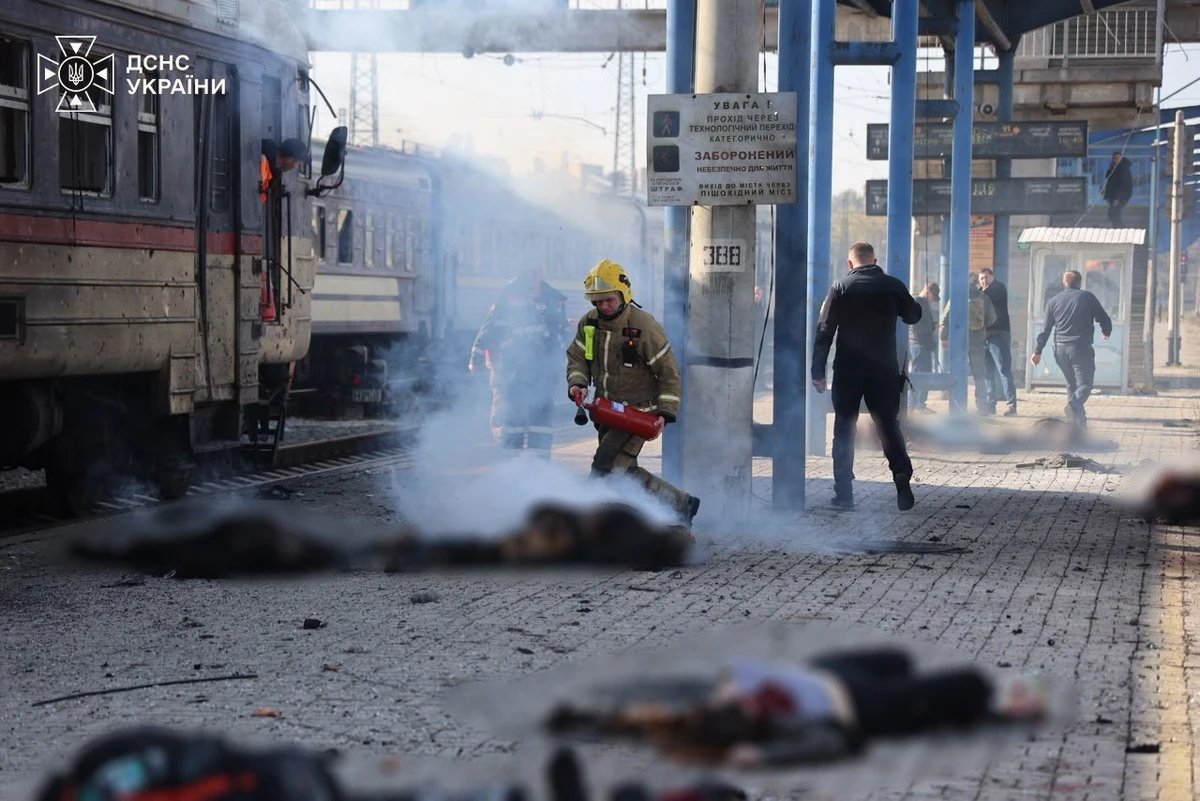 Russian Drone Strike on Dnipro Railway Station Kills 14, Injures More Than a Dozen