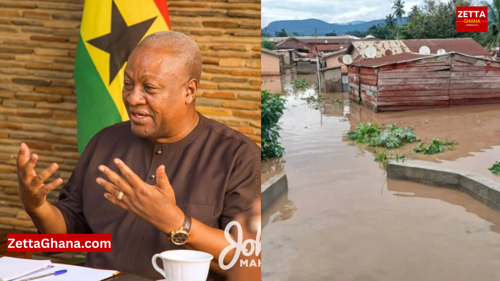 President Mahama Donates Relief Items to Households Affected by Hohoe Floods